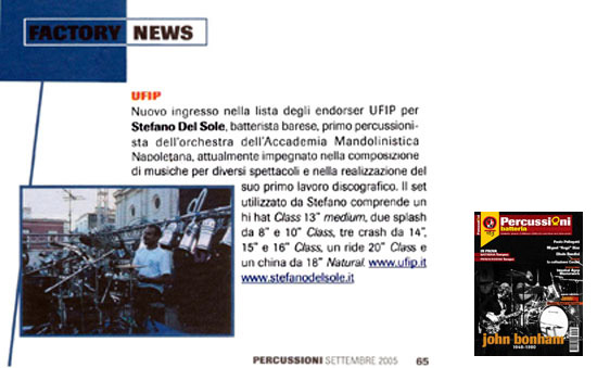 Stefano Del Sole percussionist drummer composer